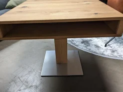 Team 7 Couchtische|Couchtisch Lift Eiche Wild Naturöl Lade Einseitig Farbglas Anthrazit Matt