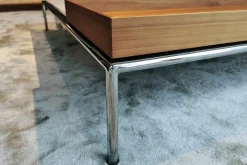 Cassina Beistelltische|Couchtische|Couchtisch Mex-Hi Tischplatte Marmor Bianco Gestell Chrom Glanz