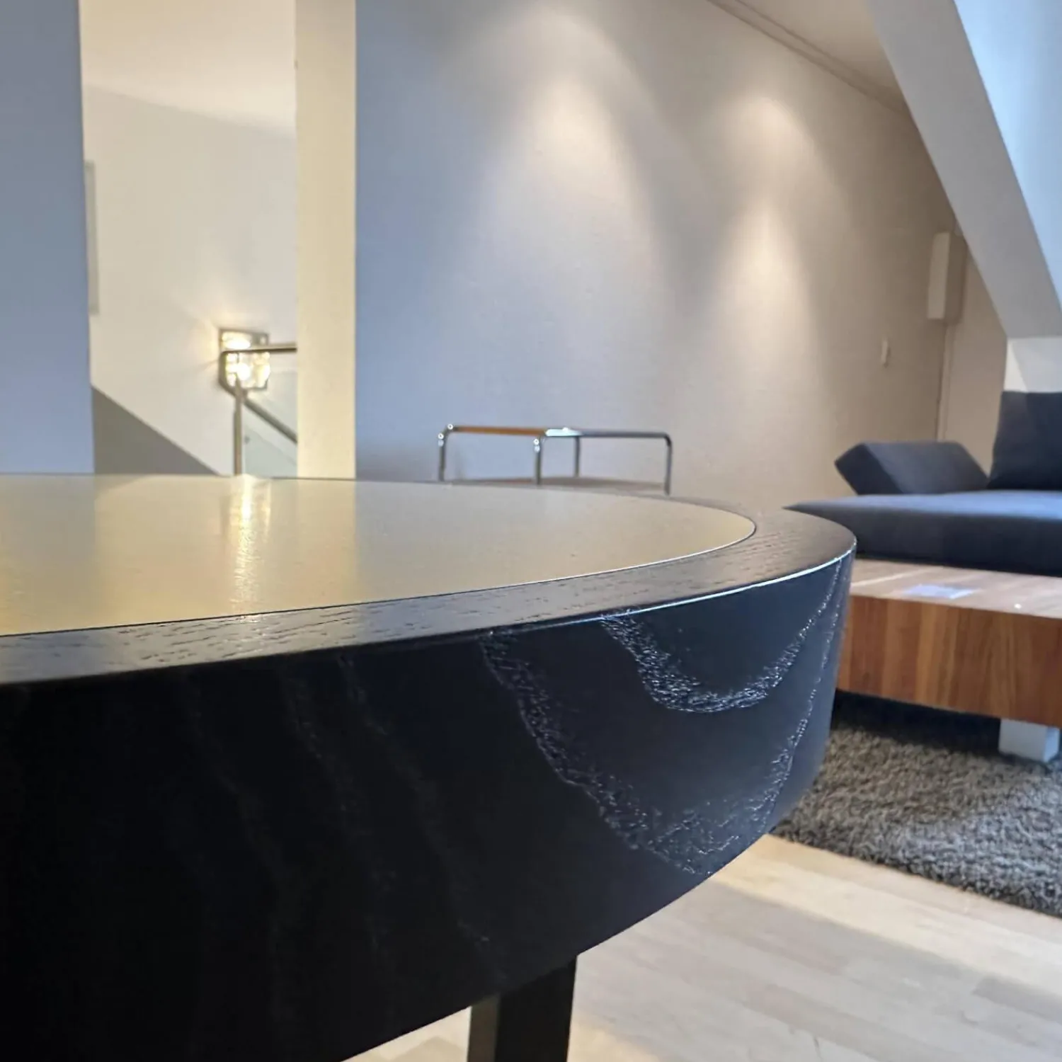 Bielefelder Werkstätten Couchtische|Couchtisch Mood BW-T-107-100 Platte Holz Goldton Gestell Holz Esche