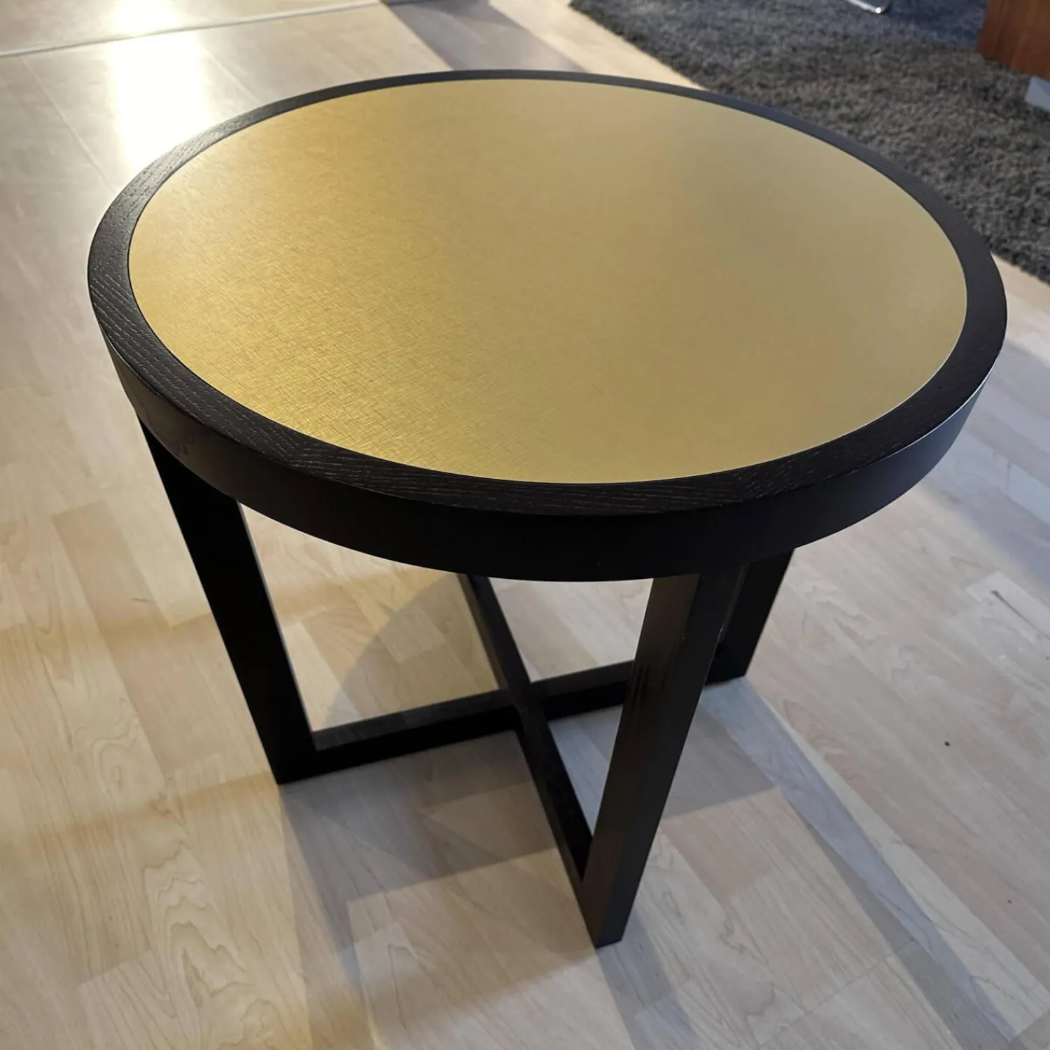 Bielefelder Werkstätten Couchtische|Couchtisch Mood BW-T-107-100 Platte Holz Goldton Gestell Holz Esche