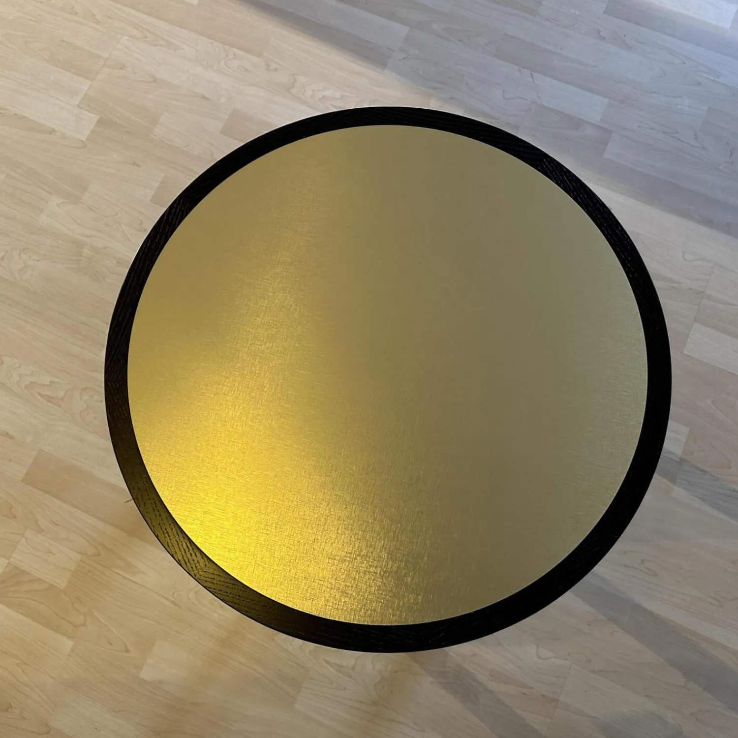 Bielefelder Werkstätten Couchtische|Couchtisch Mood BW-T-107-100 Platte Holz Goldton Gestell Holz Esche