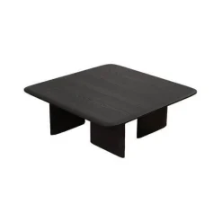 Poliform Couchtische|Couchtisch Mush Massivholz Ulme Schwarz