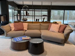 B&B Italia Couchtische|Couchtisch Planck Tischplatte Glas Geätzt Halbtransparent Korpus Rosewood Mutilaminar Holz