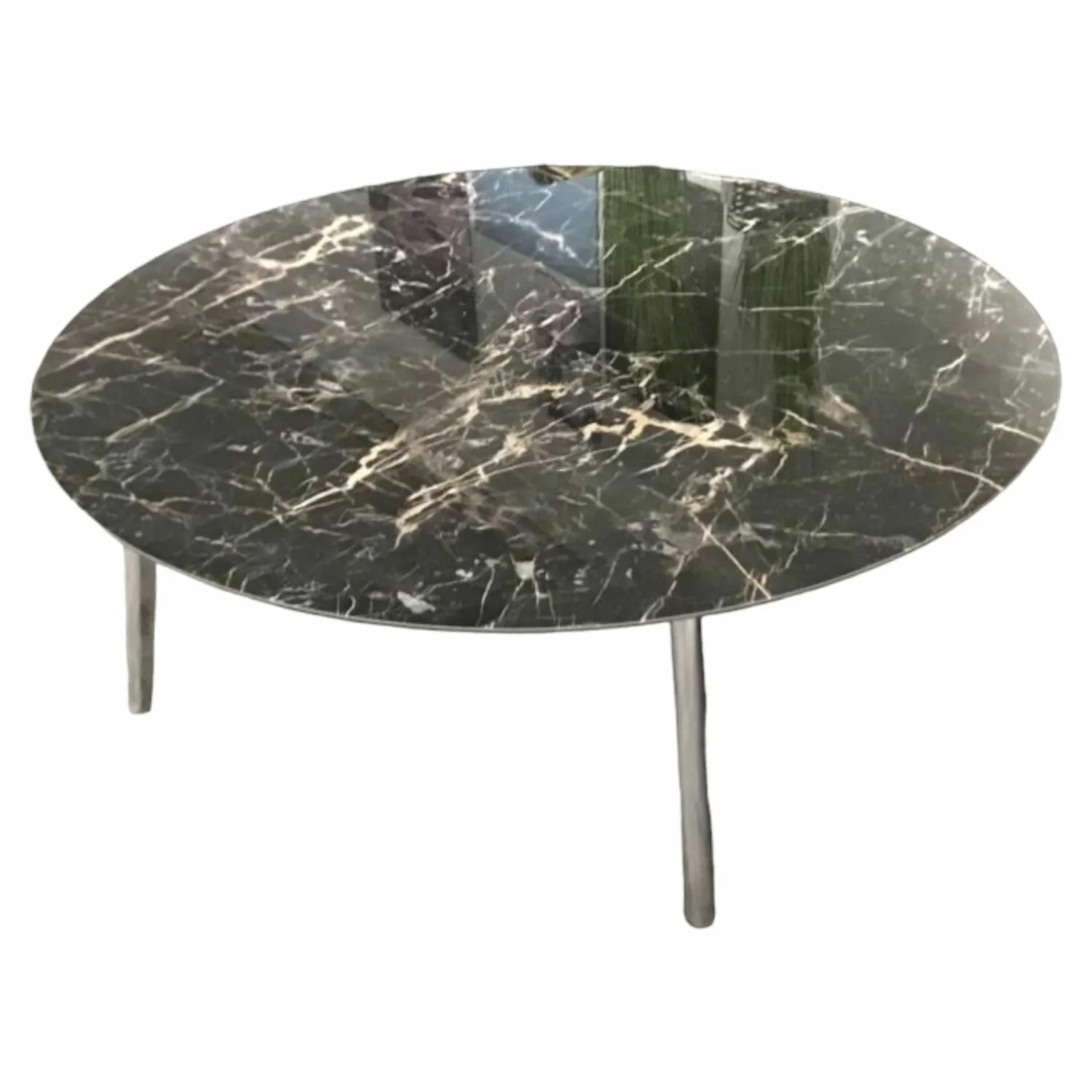 Leolux Couchtische|Couchtisch Rolan Platte Keramik Saint Laurent Füße Aluminium Poliert