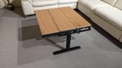 Vierhaus Couchtische|Couchtisch SW0900WESW Tischplatte Wildeiche Furniert Gestell Schwarz Lackiert Position Arretierbar