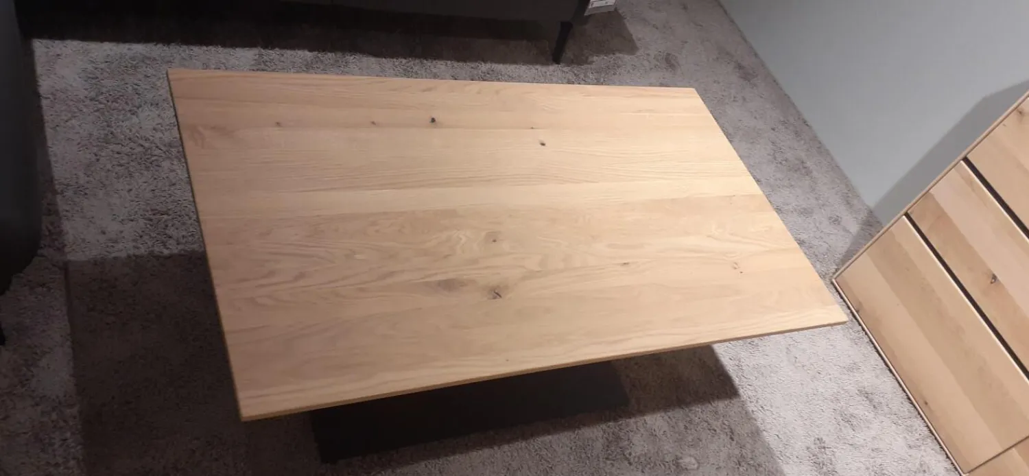 Decker Couchtische|Couchtisch Valero Asteiche Bianco Massiv Geölt