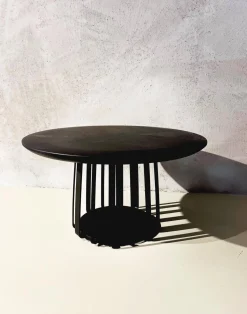 Janua Couchtische|Couchtischset BC09 Tischplatte Eiche Schwarz Gebeizt Und Maramor Calacatta Veneto Weiß Beige Mit Kieselkante Gestell Aluminium Elioxiert Bronze Schwarz