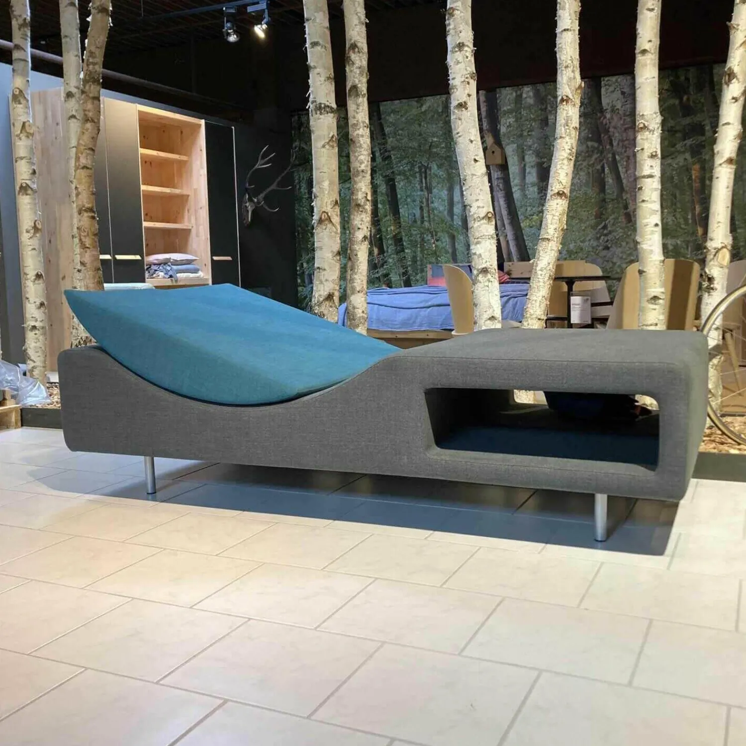 Sitano Daybeds & Recamieren|Designliege Silit Stoff Anthrazit Petrol