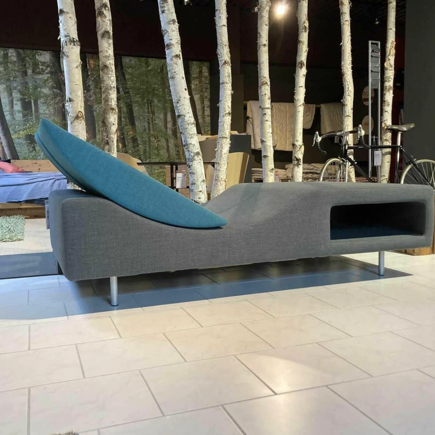 Sitano Daybeds & Recamieren|Designliege Silit Stoff Anthrazit Petrol