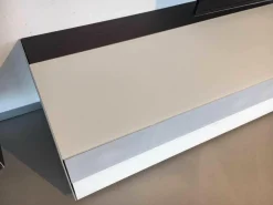 Spectral Smart Furniture Kommoden & Sideboards|Dolby Surround Lowboard Ameno Glas Matt Weiß mit 2 Hängeelementen