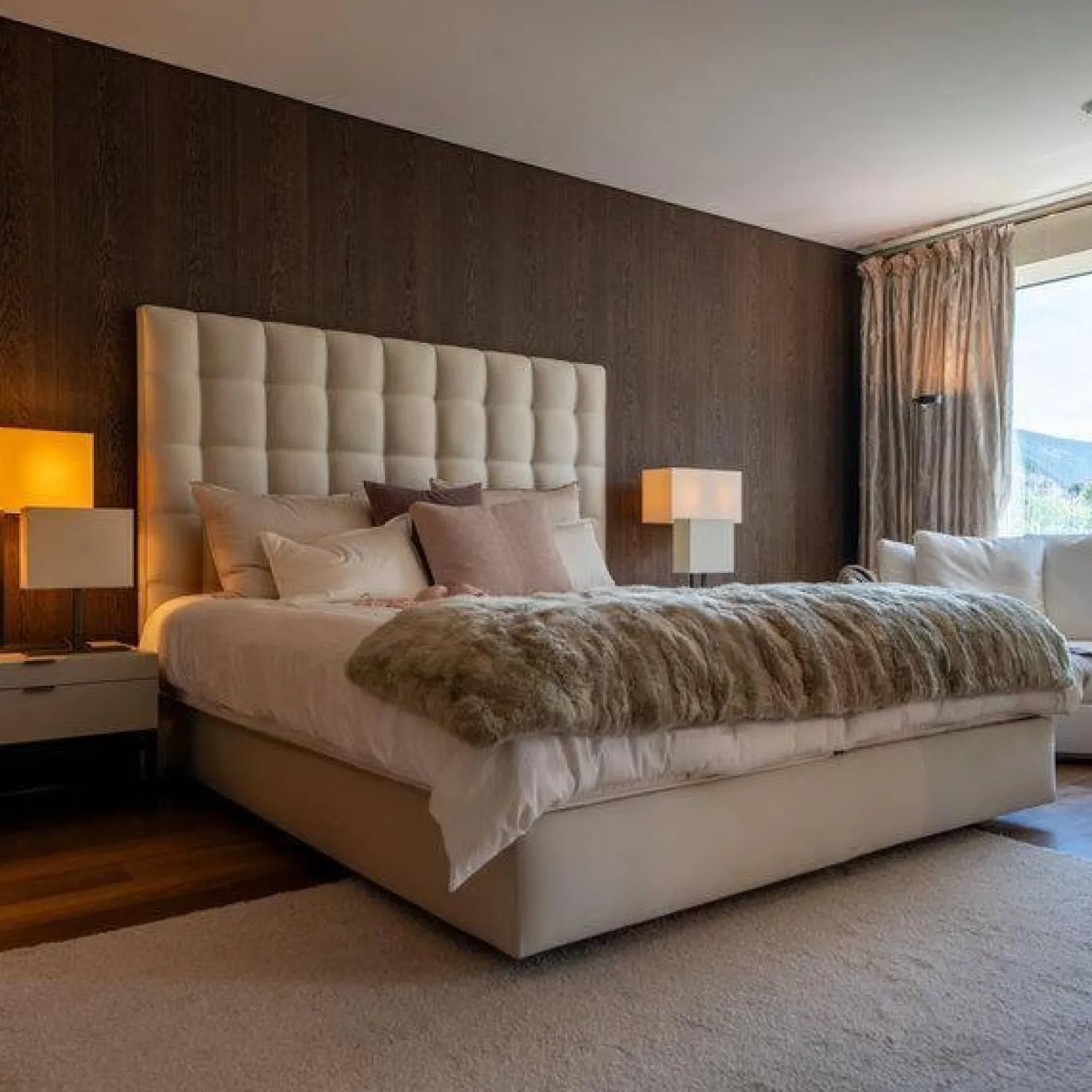 Wittmann Boxspringbetten|Doppelbett Somnus IV Stoff Beige Kopfteil Manhattan Inklusive Matratze Und Topper