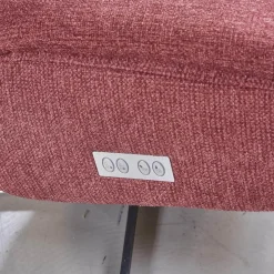 Activineo Relaxsessel|Drehsessel Beppo Stoff Lugo 31 Marsala Rot Armlehne Metall Schwarz Kreuzfuß Metall Schwarz