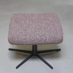 Activineo Relaxsessel|Drehsessel Boss Mit Hocker Stoff Oasis 205 Cabarnet Kreuzdrehfuß Metall Schwarz