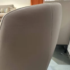 Leolux Relaxsessel|Drehsessel Cantate 682 101 Innen Stoff Divina Melange 2 220 Grau Außen Leder Ceras Brindle 2110 Beige