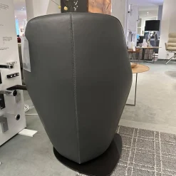 Leolux Relaxsessel|Drehsessel Cantate 682 101 Leder Senso 3906 Ombra Anthrazit Stahlfuß Epoxy Nut Schwarz Mit Memospindel