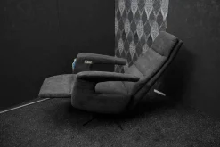 DFM Relaxsessel|Drehsessel Cluster Medium Stoff Regain Anthrazit mit Elektrischer Fuß -und Rückenteilverstellung