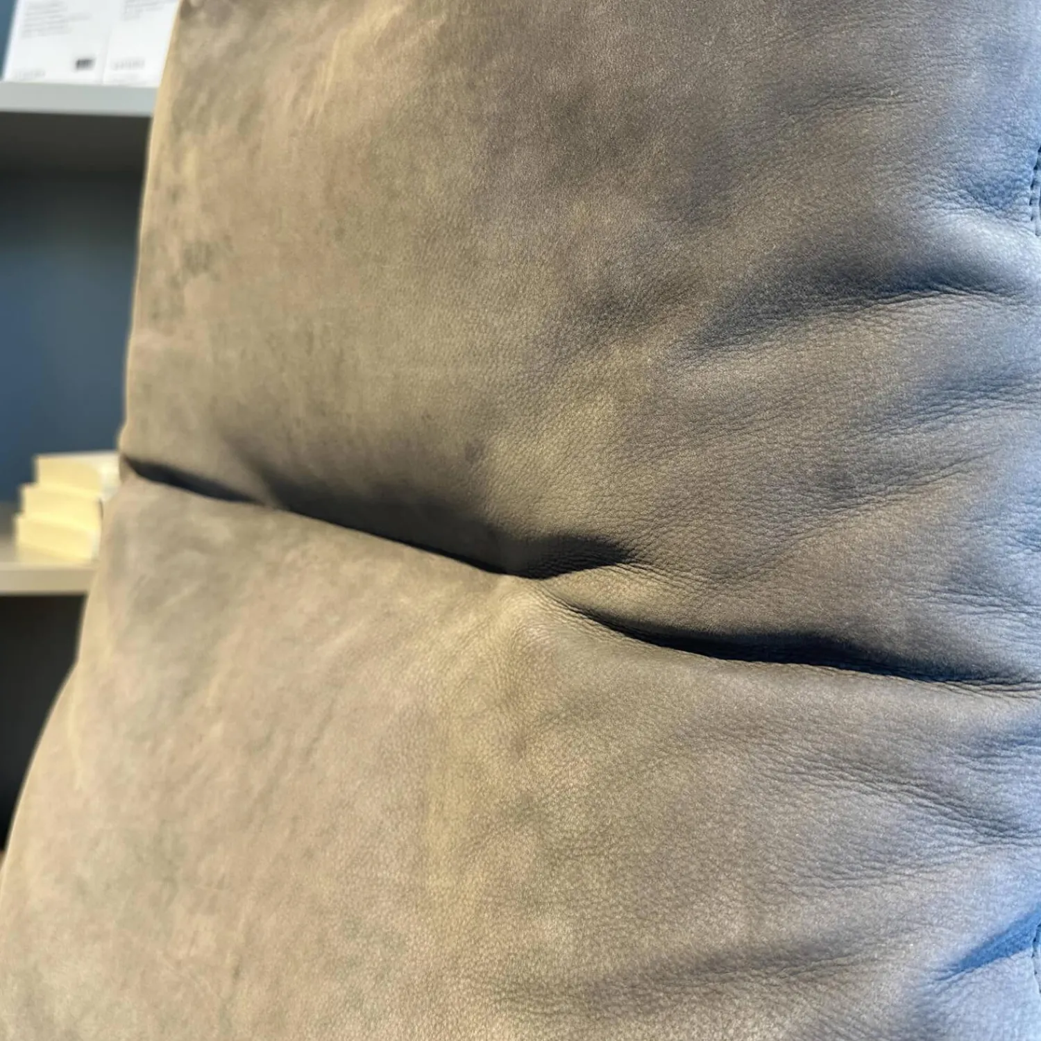 COR Relaxsessel|Drehsessel dia Hoch Leder 681 Graphit Grau Gestell Feinstruktur Schwarz Lackiert Mit Hocker