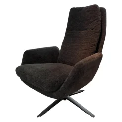 COR Relaxsessel|Drehsessel dia Stoff 8144 Braun-Grün Gestell F01 Schwarzbraun