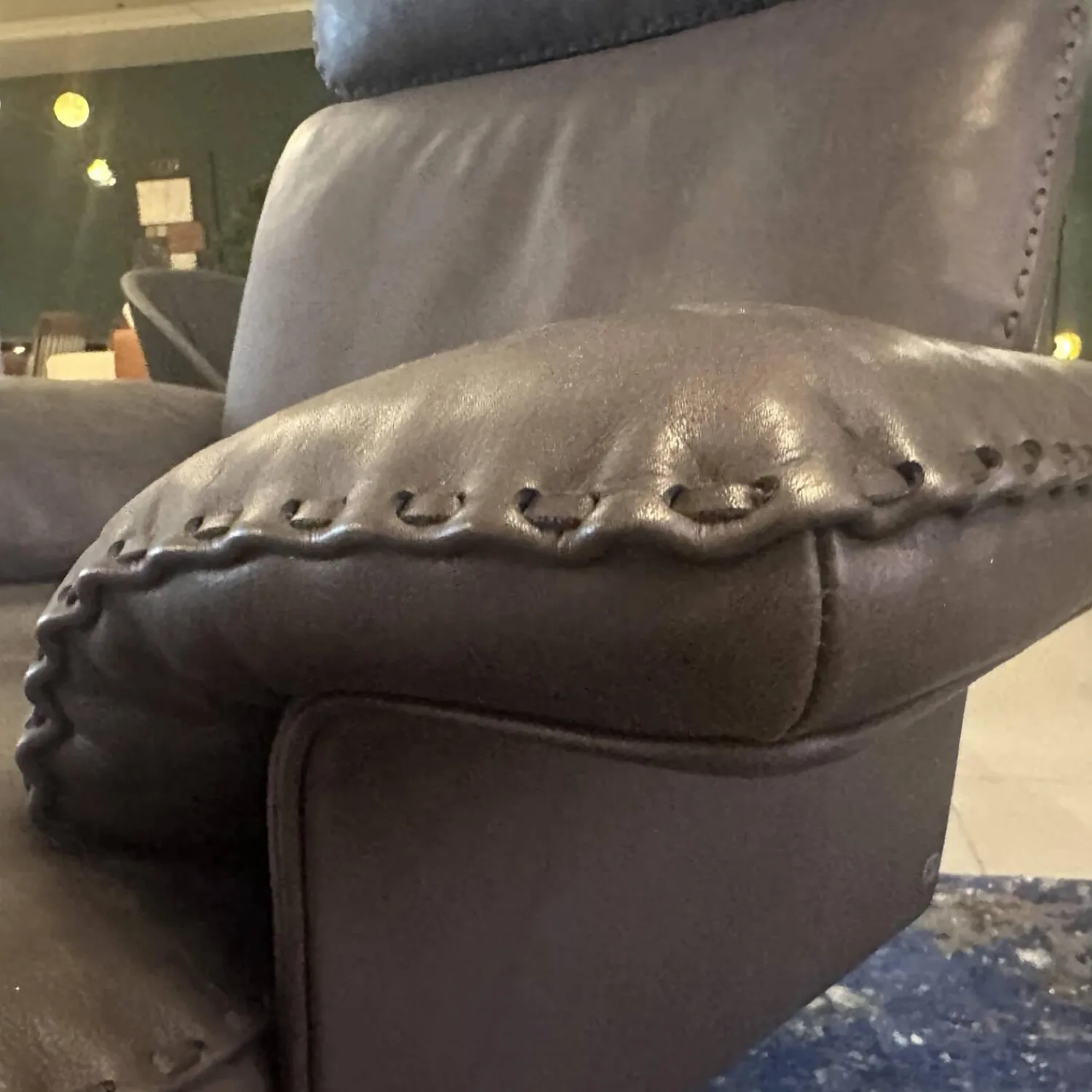 De Sede Relaxsessel|Drehsessel DS 31 311 Leder Naturale Espresso Braun 5 Sternfuß Stahl Verchromt