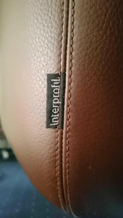 Interprofil Relaxsessel|Drehsessel Falcon Leder 1 Kastanie Braun Gestell Verchromt