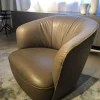 Walter Knoll Relaxsessel|Drehsessel Ishino Bezug Leder Elen 1381 Khaki