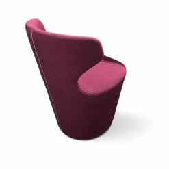 B&B Italia Loungesessel|Drehsessel Mini Papilio Stoff 2153 790 Ego Vinaccia Violett Gestell Grau Metallisiert