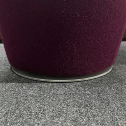 B&B Italia Loungesessel|Drehsessel Mini Papilio Stoff 2153 790 Ego Vinaccia Violett Gestell Grau Metallisiert