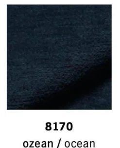 COR Loungesessel|Drehsessel Nenou Stoff 8170 Ozean Blau Inklusive Hocker Oval Stoff 8165 Lachs Orange Drehteller Holzwerkstoff Schwarz