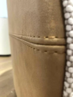 COR Relaxsessel|Drehsessel Roc Stoff Beige Leder 490 Camel