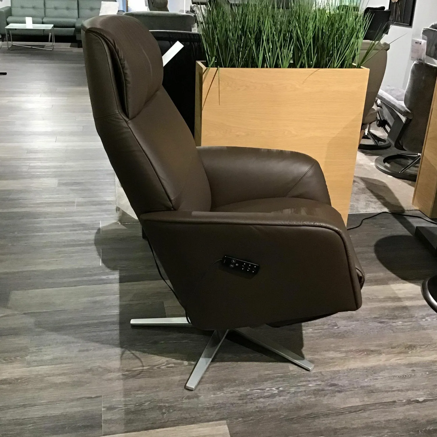 Stressless Relaxsessel|Drehsessel Scott Sirius Leder Paloma 094 Chestnut 88 Braun Gestell Aluminium
