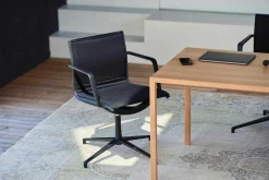 Jan Kurtz Einzelstühle|Drehstuhl Atho Schwarz Trevira CS Gestell Aluminium