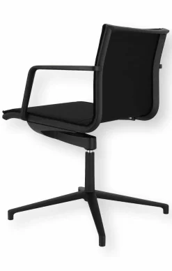 Jan Kurtz Einzelstühle|Drehstuhl Atho Schwarz Trevira CS Gestell Aluminium