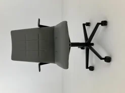 Walter Knoll Bürostühle|Drehstuhl Leadchair Evo Leder Congress 1440 Marram_x000b_Grau Gestell Schwarz Matt Pulverbeschichtet