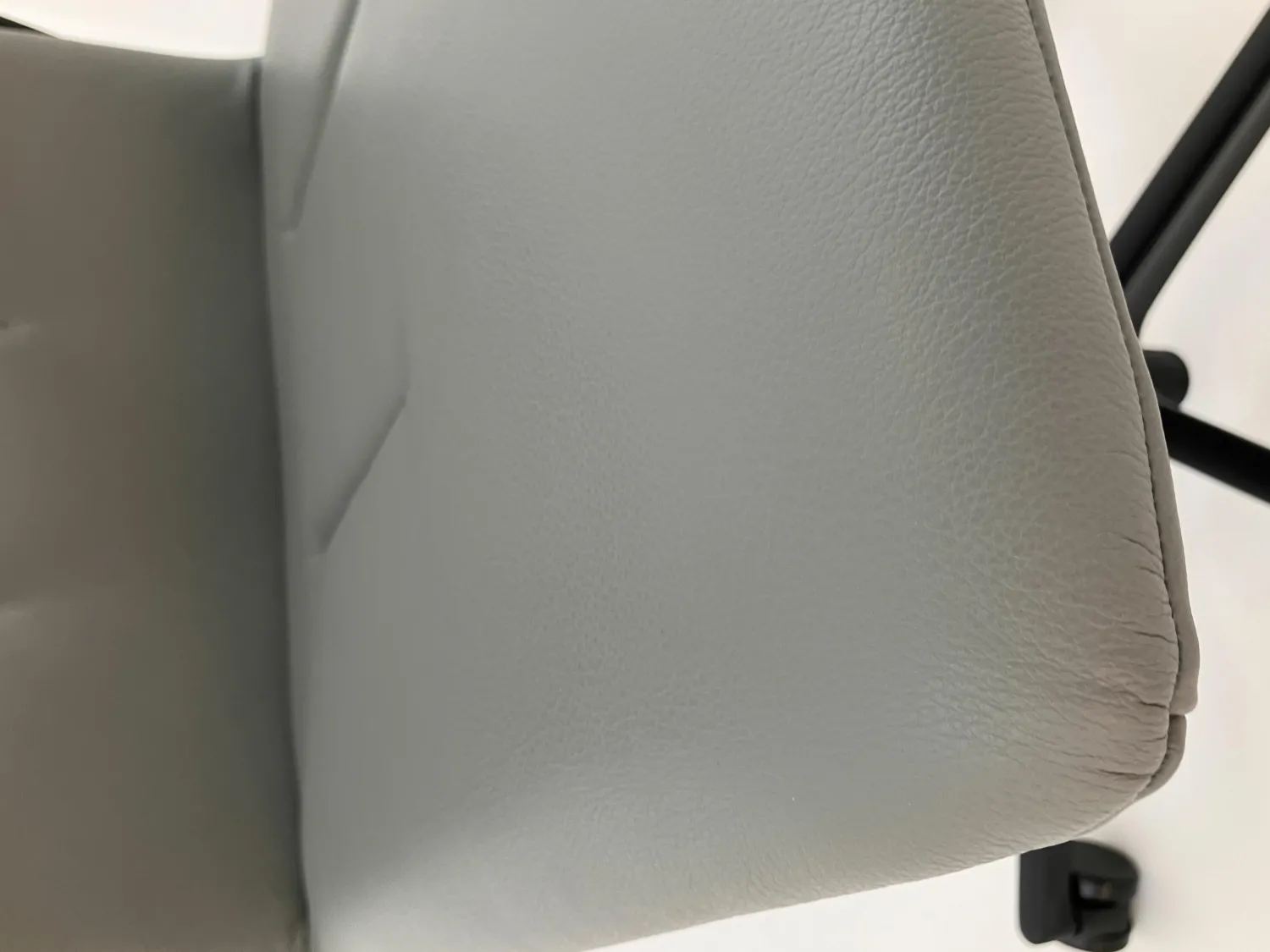 Walter Knoll Bürostühle|Drehstuhl Leadchair Evo Leder Congress 1440 Marram_x000b_Grau Gestell Schwarz Matt Pulverbeschichtet