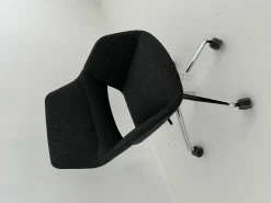 Wilkhahn Einzelstühle|Drehstuhl OCCO Conference 224 63 Stoff 65 Re Wool 198 Schwarz Gestell Stahl Verchromt Mit Rollen Schwarz