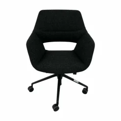 Wilkhahn Einzelstühle|Drehstuhl OCCO Conference 224 63 Stoff 65 Re Wool Antharzit Gestell Stahl Schwarz Strukturmatt Mit Rollen