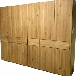 Musterring Kleiderschränke|Drehtürenschrank Anconia Eiche Natur Griffe Anthrazit 6-Türig