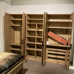 Musterring Kleiderschränke|Drehtürenschrank Anconia Eiche Natur Griffe Anthrazit 6-Türig