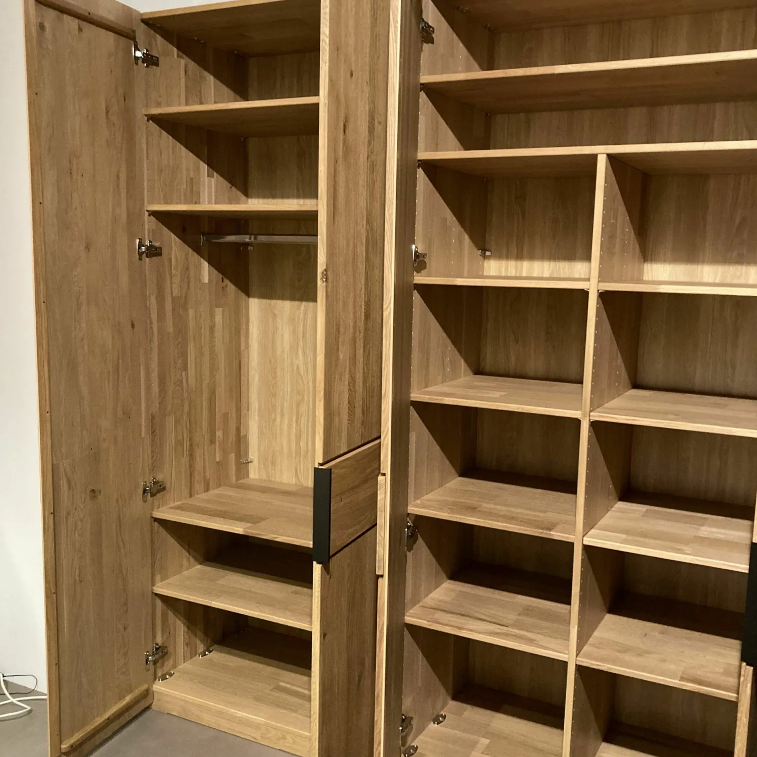 Musterring Kleiderschränke|Drehtürenschrank Anconia Eiche Natur Griffe Anthrazit 6-Türig