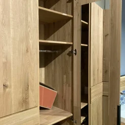 Musterring Kleiderschränke|Drehtürenschrank Anconia Eiche Natur Griffe Anthrazit 6-Türig