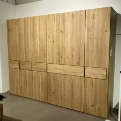 Musterring Kleiderschränke|Drehtürenschrank Anconia Eiche Natur Griffe Anthrazit 6-Türig