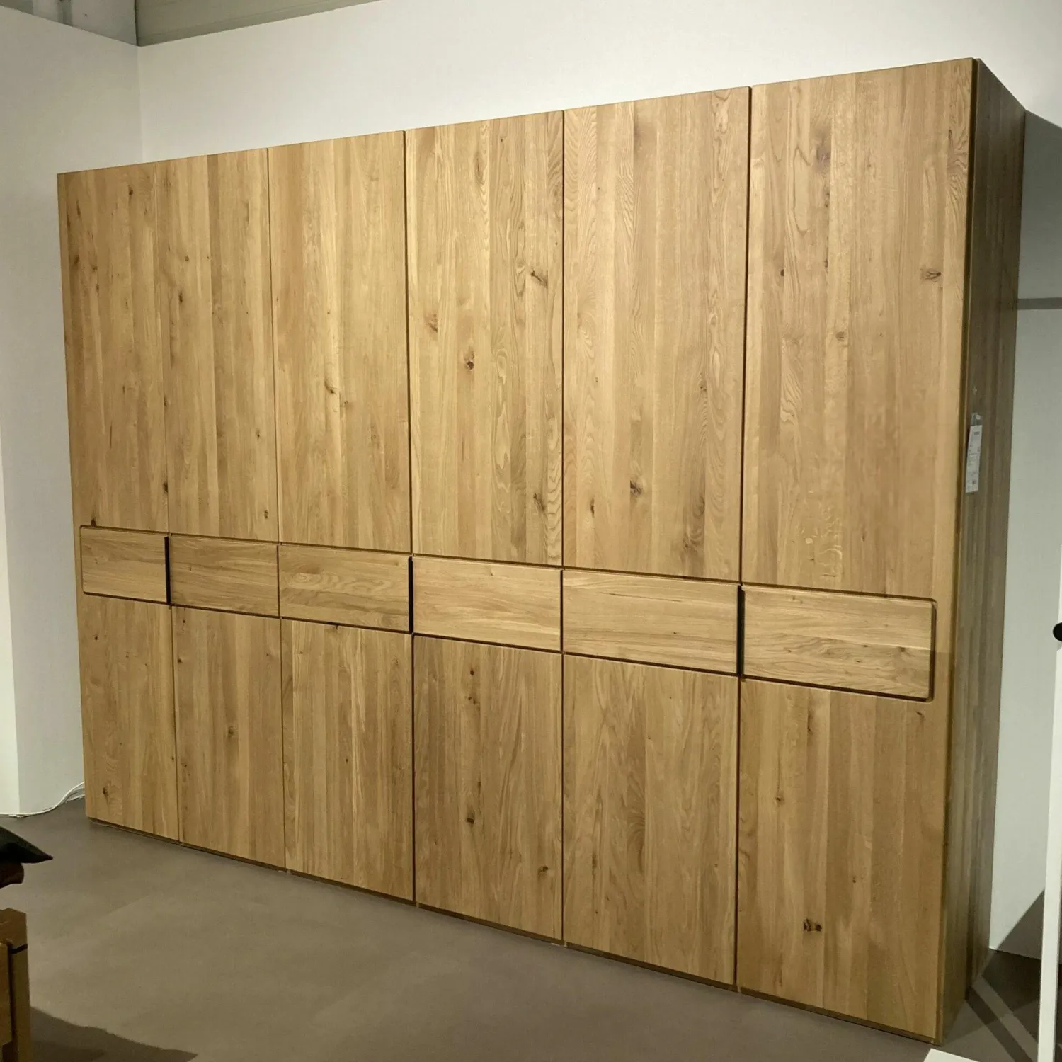 Musterring Kleiderschränke|Drehtürenschrank Anconia Eiche Natur Griffe Anthrazit 6-Türig