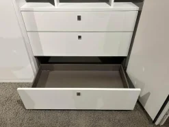 Rietberger Möbelwerke Kleiderschränke|Drehtürenschrank Sonate R5 Lack Brillantgrau mit Beleuchtung