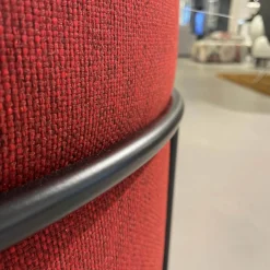 COR Hocker & Sitzsäcke|Drop Hocker Stapelbar Bezug Fidivi Laser J Flash 9421 Rot/Schwarz Gestell Lack Schwarz