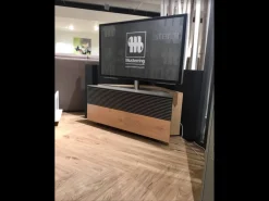 Musterring Wohnwände & Tv-Lowboards|Eck Lowboard Media Corner 709 BB CCC 000 Balkeneiche Furniert Bianco Lack Cubanit Grau