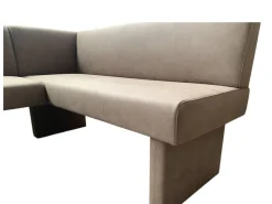 K+W Bänke|Eckbank 4195 Lederoptik Nougat Braun Gestell Lederoptik Nougat