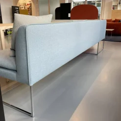 COR Bänke|Eckbank Mell Stoff Hellblau Metallgestell Verchromt, Stoff 9705 - hellblau