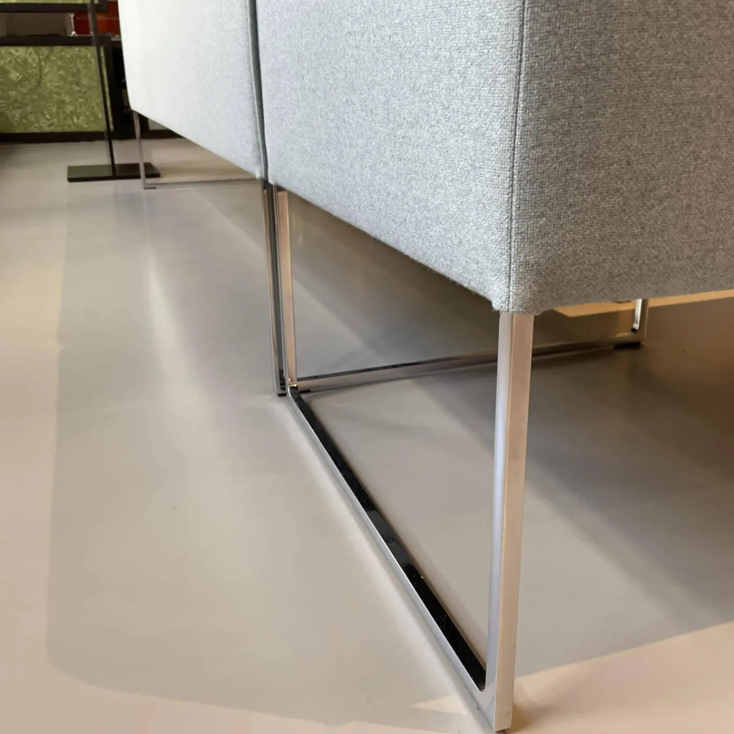 COR Bänke|Eckbank Mell Stoff Hellblau Metallgestell Verchromt, Stoff 9705 - hellblau