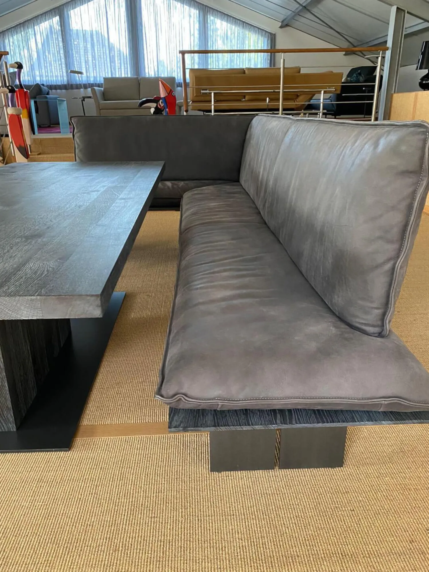 Riva1920 Bänke|Eckbank Sequoia Leder Comoscio 10 Grau