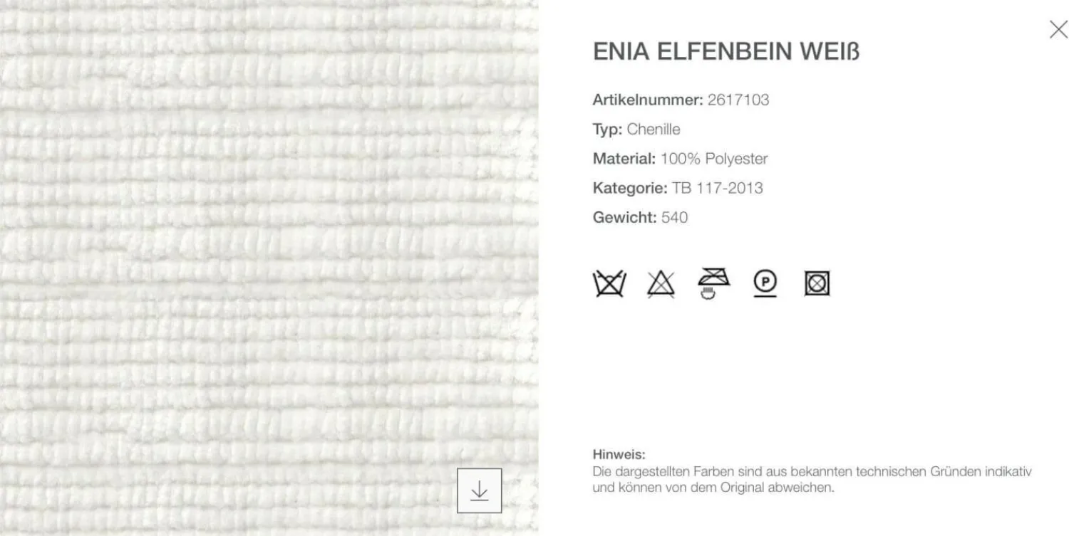 B&B Italia Ecksofas|Eckiges Sofa Camaleonda Stoff Chenille Enia Elfenbein Weiß Untergestell MDF Füße Buche Natur